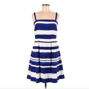 Blue and White Cocktail Summer Dress